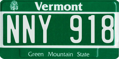 VT license plate NNY918