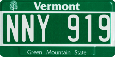 VT license plate NNY919