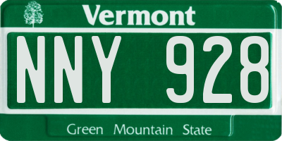 VT license plate NNY928