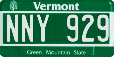 VT license plate NNY929
