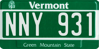 VT license plate NNY931