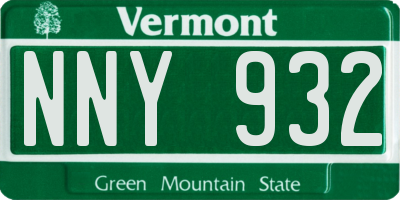 VT license plate NNY932