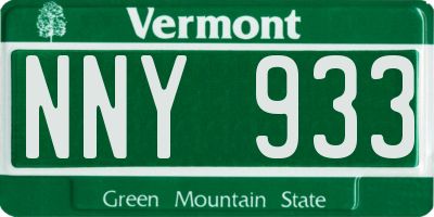 VT license plate NNY933