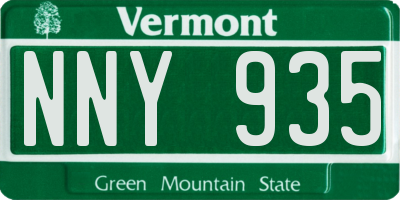 VT license plate NNY935