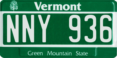 VT license plate NNY936