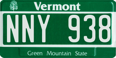 VT license plate NNY938