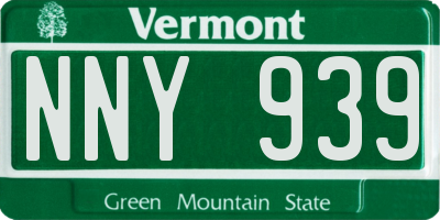 VT license plate NNY939