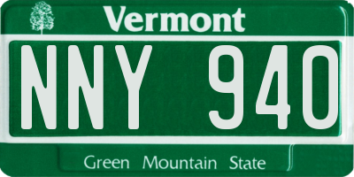 VT license plate NNY940