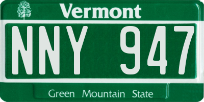 VT license plate NNY947