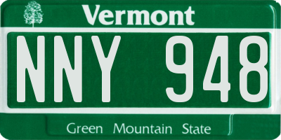 VT license plate NNY948