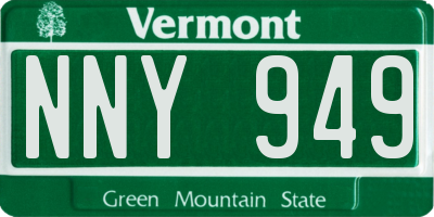 VT license plate NNY949