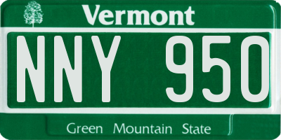 VT license plate NNY950