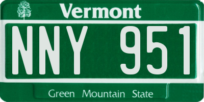 VT license plate NNY951