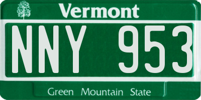 VT license plate NNY953