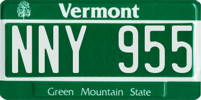 VT license plate NNY955