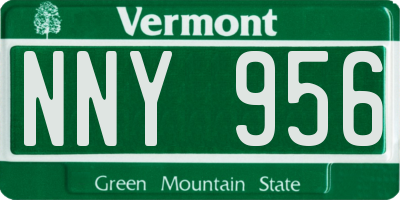 VT license plate NNY956