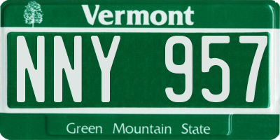 VT license plate NNY957