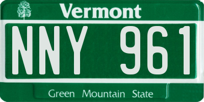 VT license plate NNY961