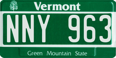 VT license plate NNY963