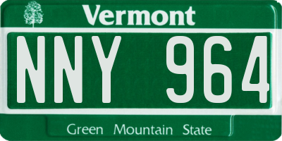 VT license plate NNY964