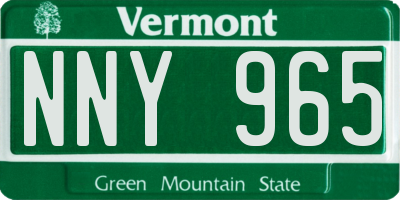 VT license plate NNY965