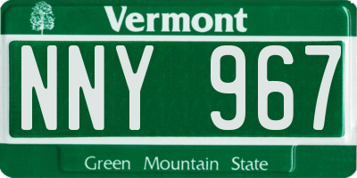 VT license plate NNY967