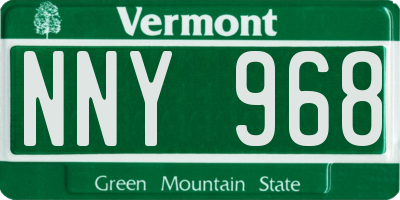 VT license plate NNY968