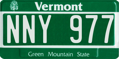 VT license plate NNY977