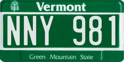VT license plate NNY981