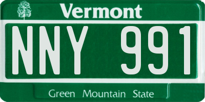 VT license plate NNY991