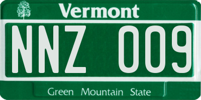 VT license plate NNZ009