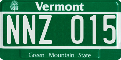 VT license plate NNZ015