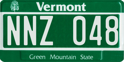 VT license plate NNZ048