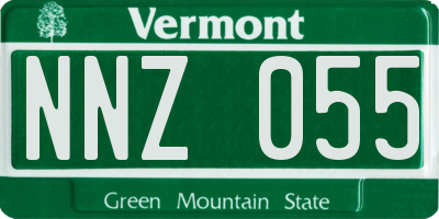 VT license plate NNZ055