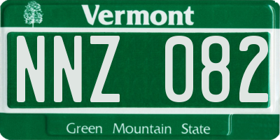 VT license plate NNZ082