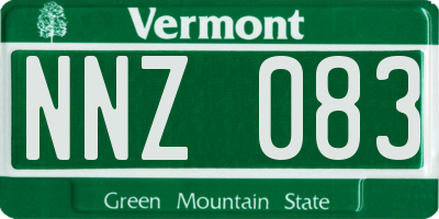 VT license plate NNZ083