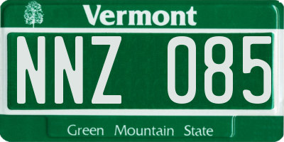 VT license plate NNZ085