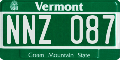 VT license plate NNZ087