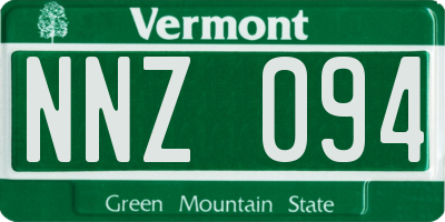 VT license plate NNZ094
