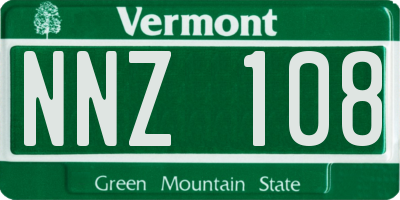 VT license plate NNZ108