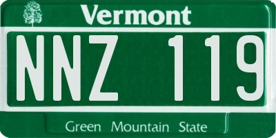 VT license plate NNZ119
