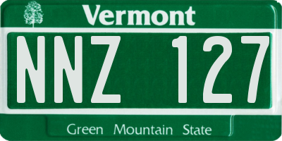 VT license plate NNZ127