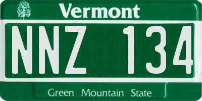 VT license plate NNZ134