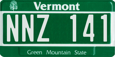 VT license plate NNZ141