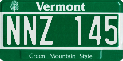 VT license plate NNZ145