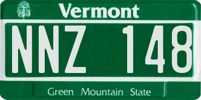 VT license plate NNZ148