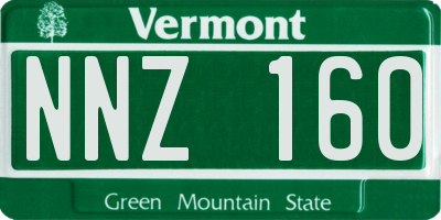 VT license plate NNZ160