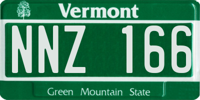 VT license plate NNZ166