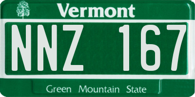 VT license plate NNZ167