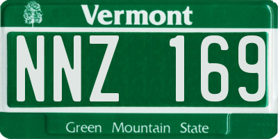 VT license plate NNZ169